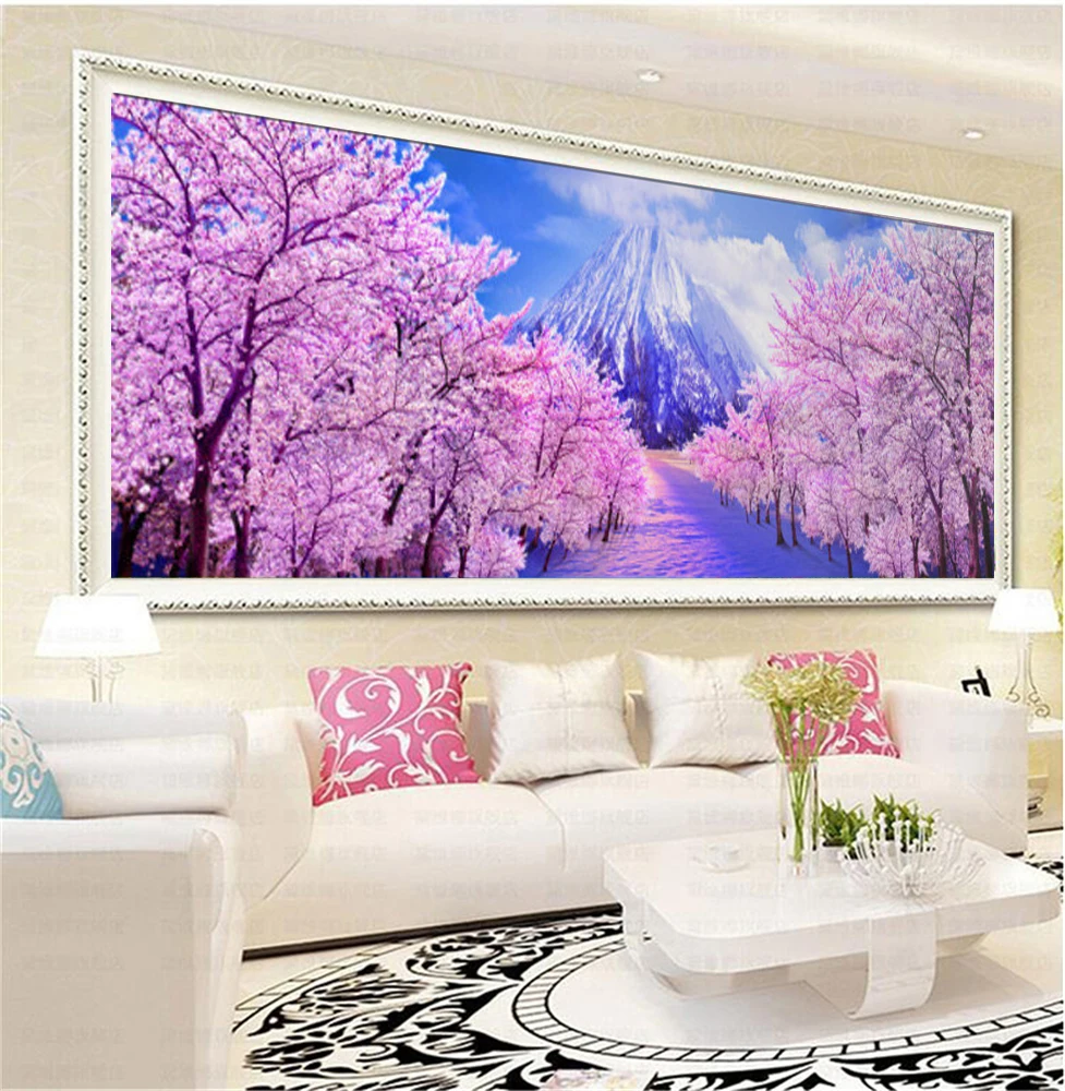 RAILONCH 5D алмазная картина полная дрель Вишневое дерево вышивка крестом DIY Алмазная