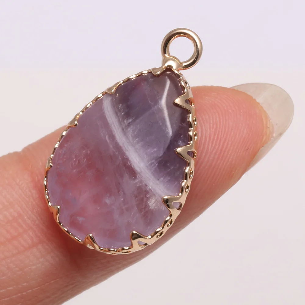 Натуральный камень кулон в форме капли воды форма Роза Qurtazs Агаты Подвески для