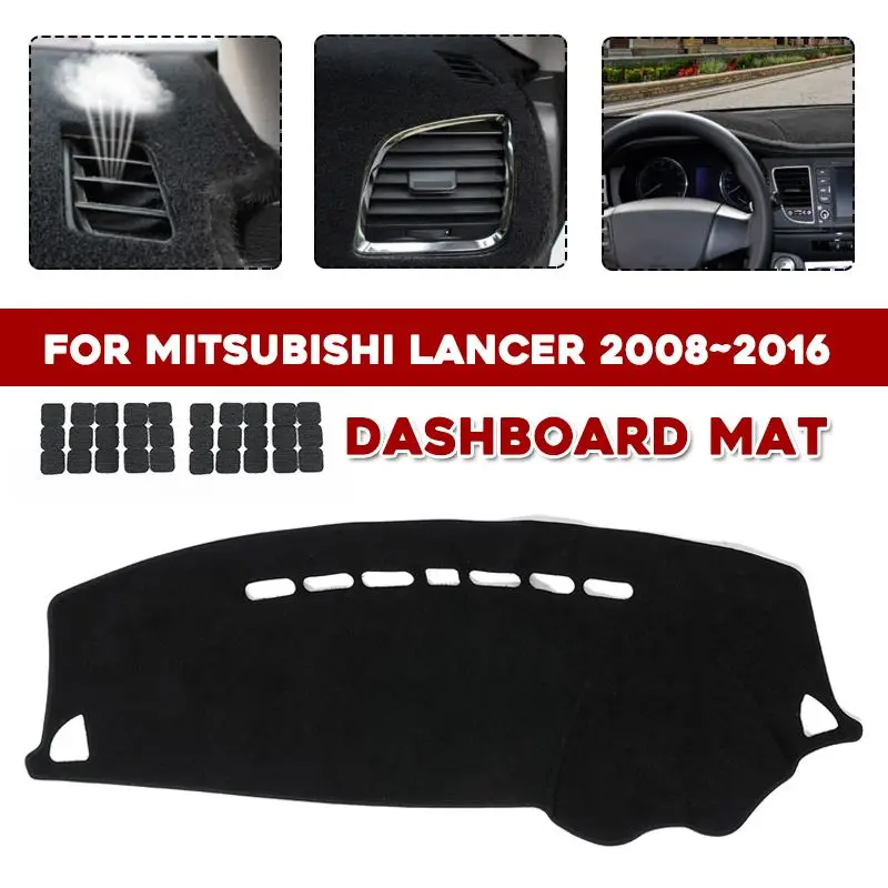 Коврик покрытие для приборной панели ковровое покрытие для Mitsubishi Lancer 2008~ крышка приборной панели Пылезащитная функция фильтрации Водонепроницаемый Защита УФ