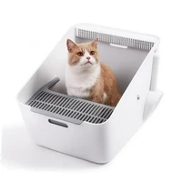 smart deodorizing xiaomi petkit automatic cat litter box pet sand basin toilet tray kitten litterbox wc filler for pets cats
