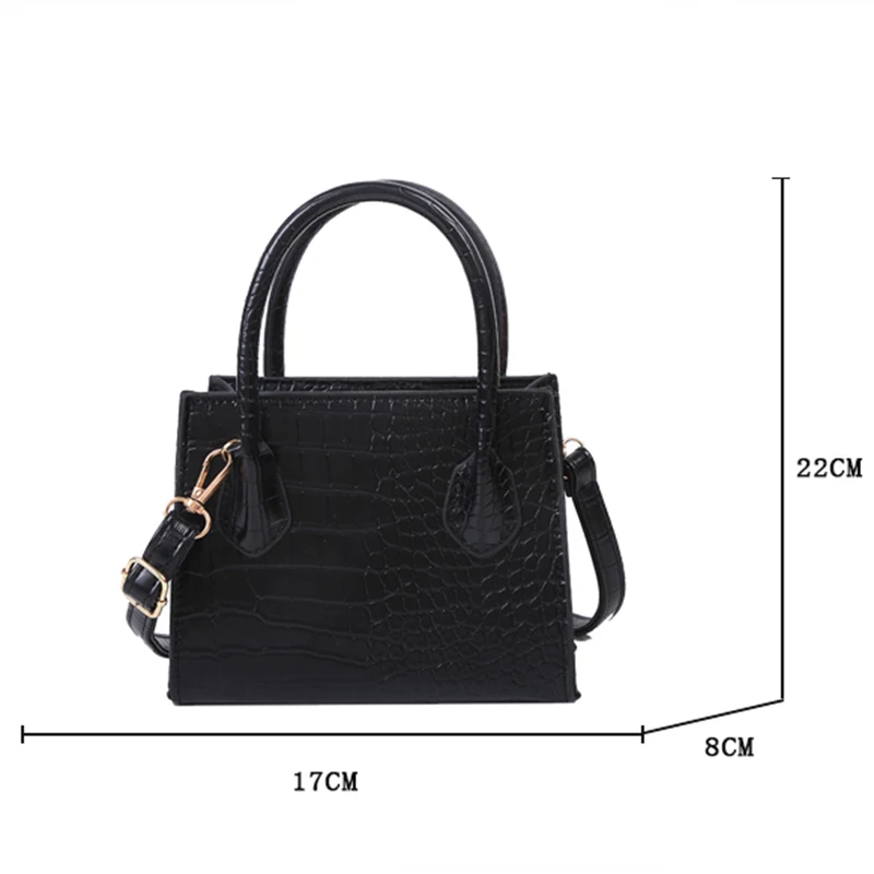 PU Leather Crossbody Bags For Women New Small Summer Crocodile Pattern Solid Color Lady Shoulder Handbags Simple Female Totes | Багаж и