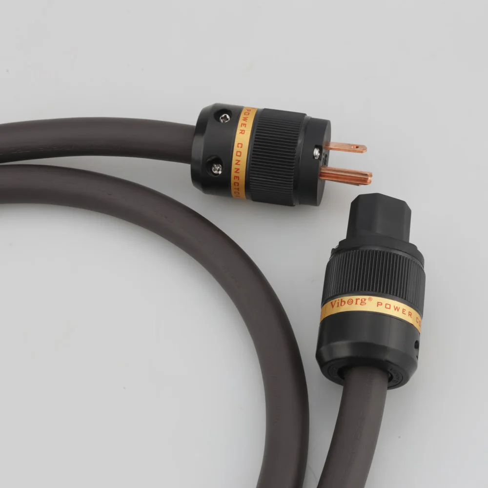 viborg vp1606 ofc risr 6mm square us hifi power cable with us pure copper power plug audiophile free global shipping