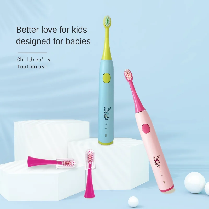 

Зубная щетка Детская электрическая с мягкой сменной головкой, Индуктивная зарядка, От 3 до 12 лет