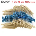 Комплект металлопленочных резисторов 1 Вт, комплект металлопленочных резисторов сделай сам, 1000 значений * 10 шт., 100 1 Вт, набор образцов диапазона 1 Ом  1 м ом, 1R-1M Ом