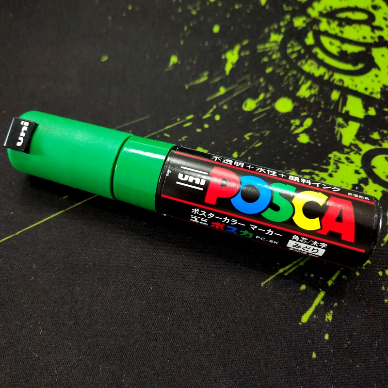 1 шт. UNI POSCA PC-8K 15 цветов костюм поп-плакат реклама граффити ручка 8,0 мм большие персонажи Водонепроницаемость покрытие