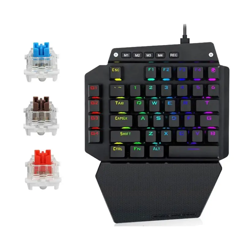 

Механическая игровая клавиатура K700 с одной рукой, RGB светодиодная подсветка, переключатель Outemu, макро определяет 44 клавиши, клавиатура