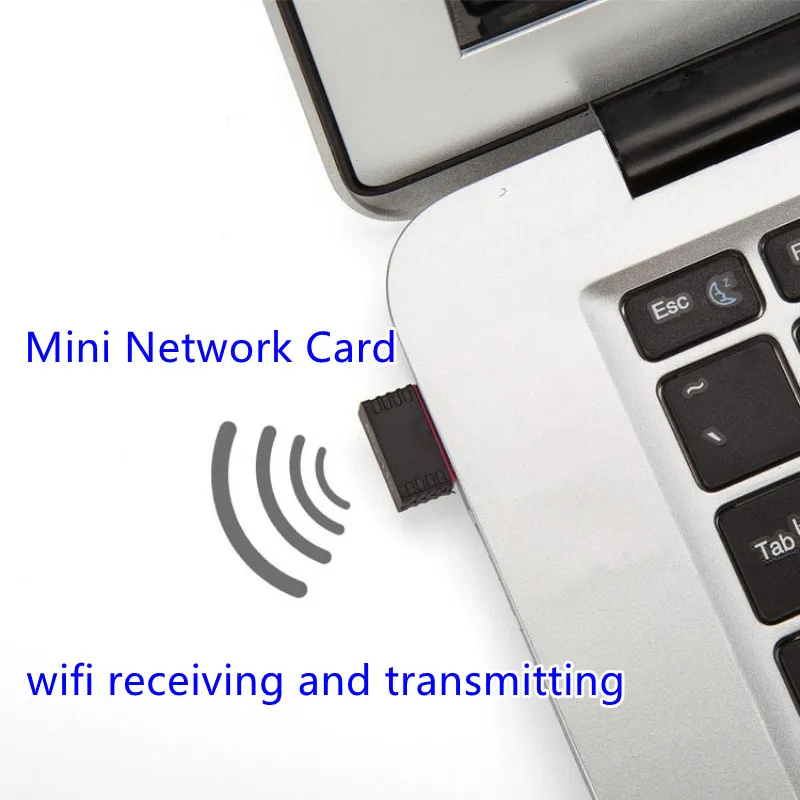 Mini tarjeta de red inalámbrica USB adaptador receptor y transmisor de Wifi...