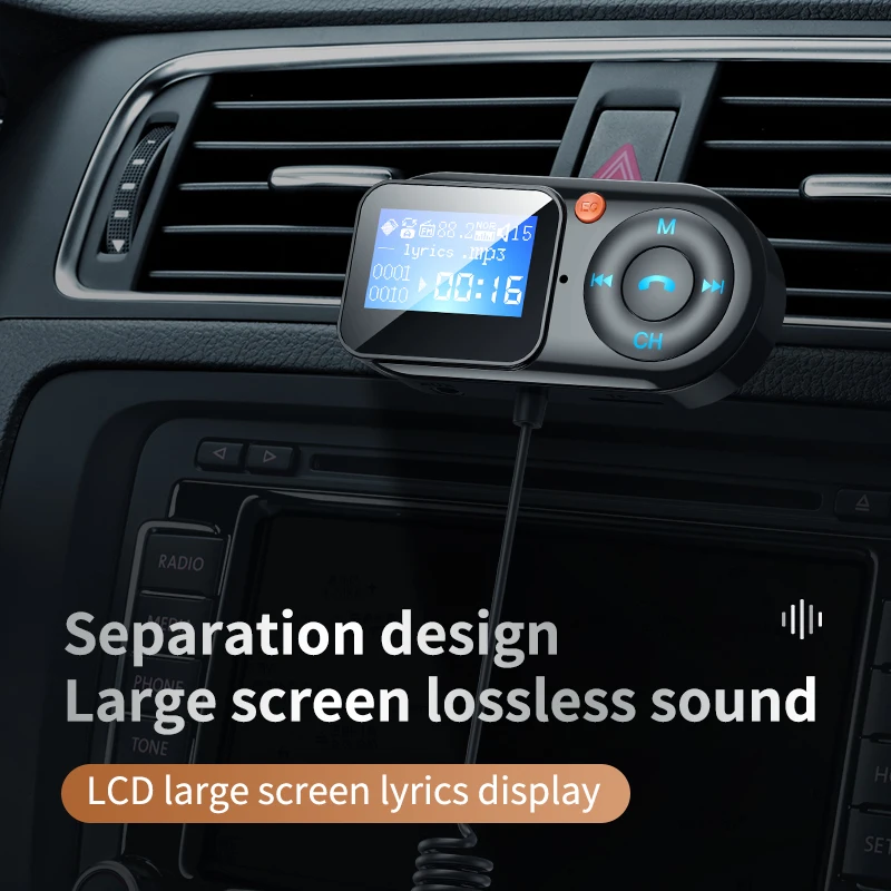 Автомобильный FM-передатчик Bluetooth 5 0 MP3 музыкальный плеер беспроводной комплект