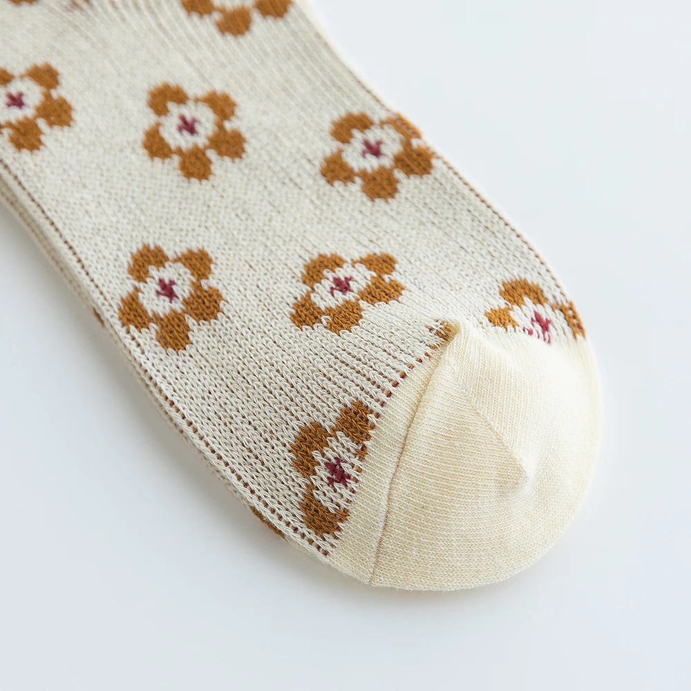 1 пара женские хлопковые носки в стиле ретро |