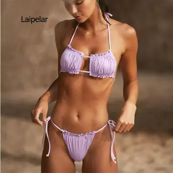 2021 New Floral Print Sexy Design Summer Sexy Beach Women's Swimming Wear Bikini 2 Pieces Set 1