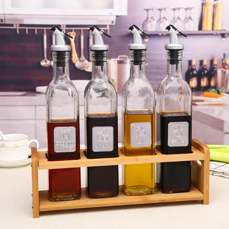 Oil Bottle Glass Leak-Proof Oiler Vinegar Jug Cruet Soy Sauce Bottles Small Kitchen Supplies |