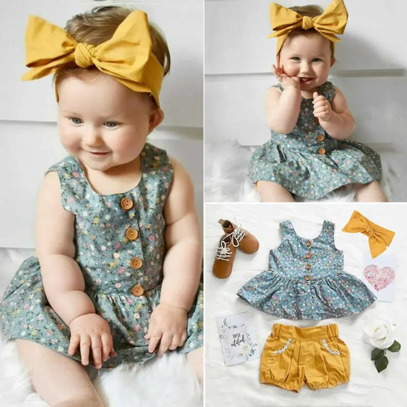 Комплекты летней одежды принцессы для маленьких девочек топы без рукавов с