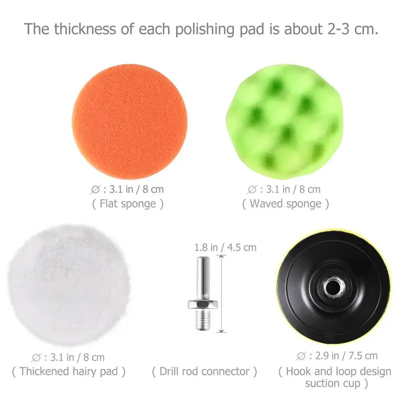 6 шт. губка для автомойки и шерстяной полировки восковой колодки комплект авто