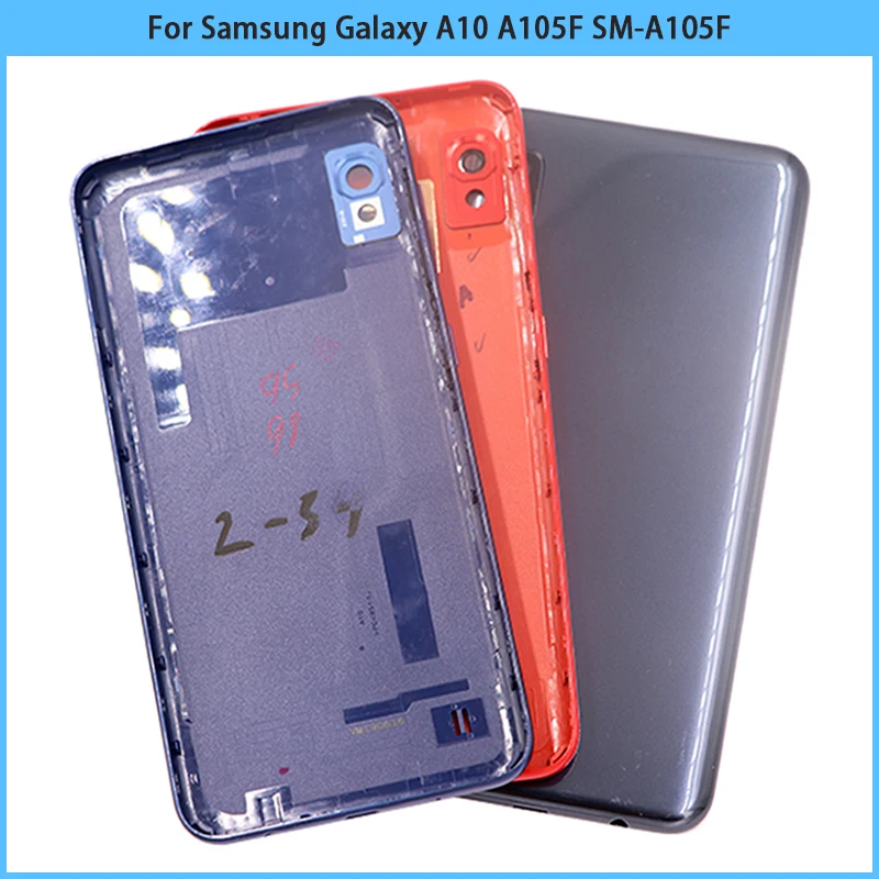 

10PCS New A10 Rear Housing Case For Samsung Galaxy A10 A105F SM-A105F Plastic Battery Cover Door Back Cover Camera Lens Replac