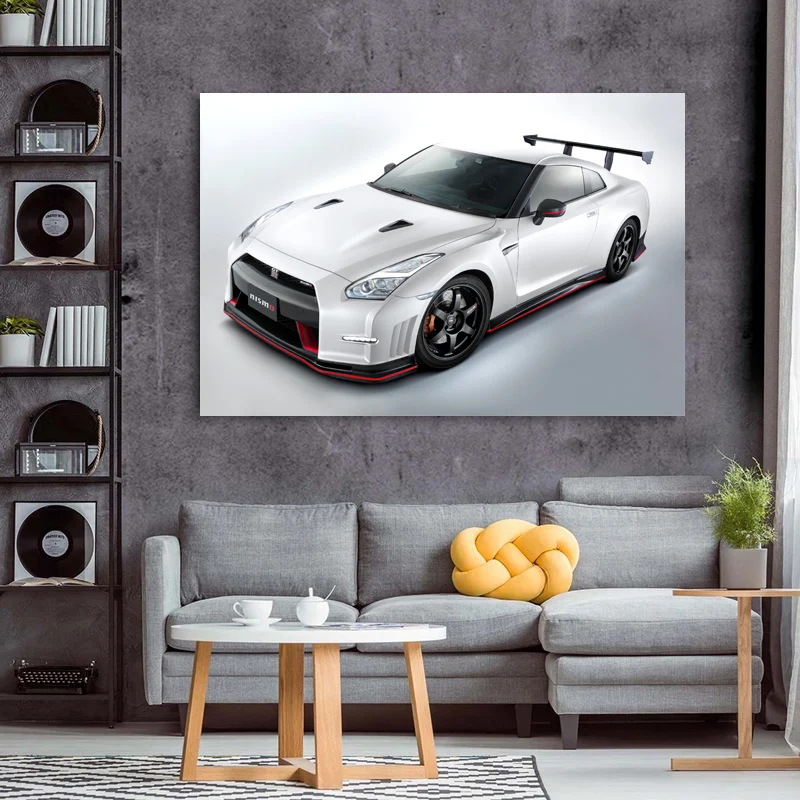 Nissan GTR Nismo суперкар настенные художественные плакаты холст печать с деревянной