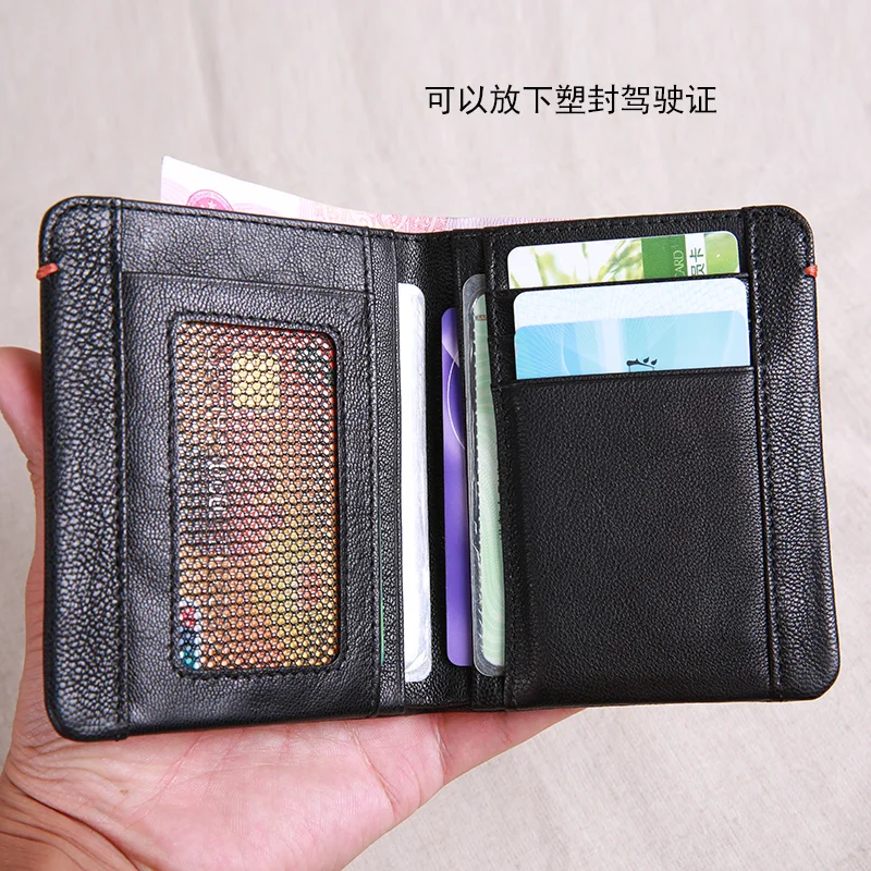 Manual Soft Short Men Wallet Real Leather Bifold Money Cash Purse Simple Casual Carteira Man Pocket Holder Hot Sale | Багаж и сумки