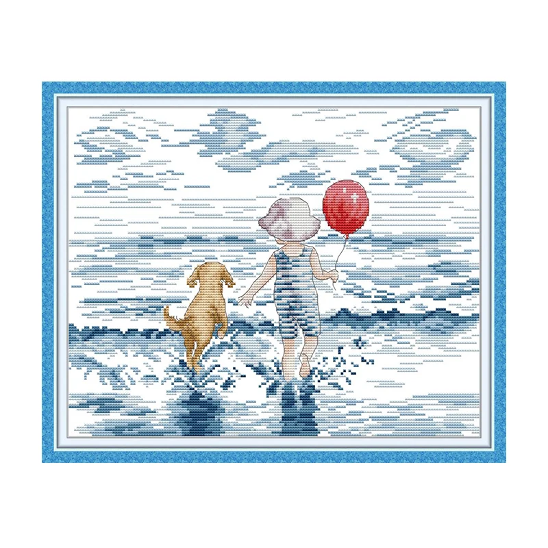 Набор для вышивки крестиком с морским узором Счетный DMC 14CT 11CT принтом крестиков