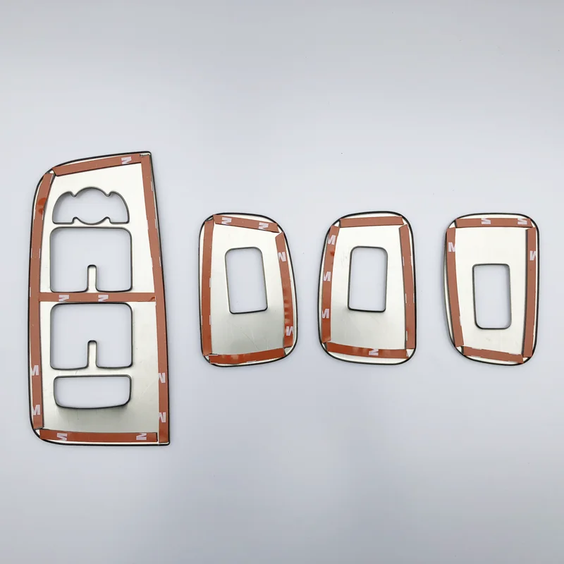 

Fit for Volvo XC60 2018 2019 2020 Car Accessories Coche Interior Decoration Steel Door Armrest Window Lift Switch Cover 4pcs LHD