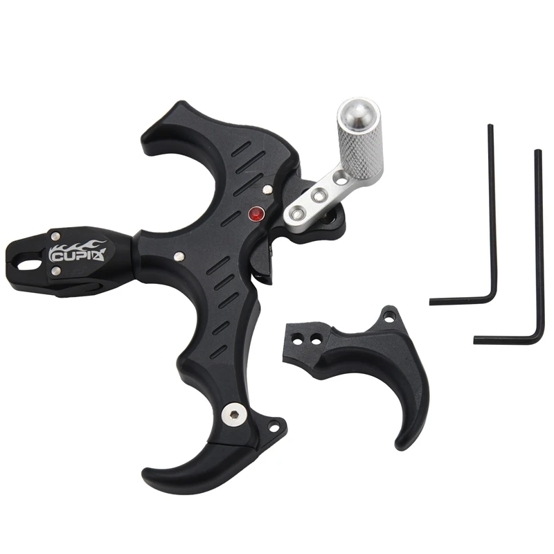 

Archery Bow Release Aid 3/4-Finger Thumb Caliper Adjustable for Compound Bow Caliper Grip Outdoor Hunting Practice