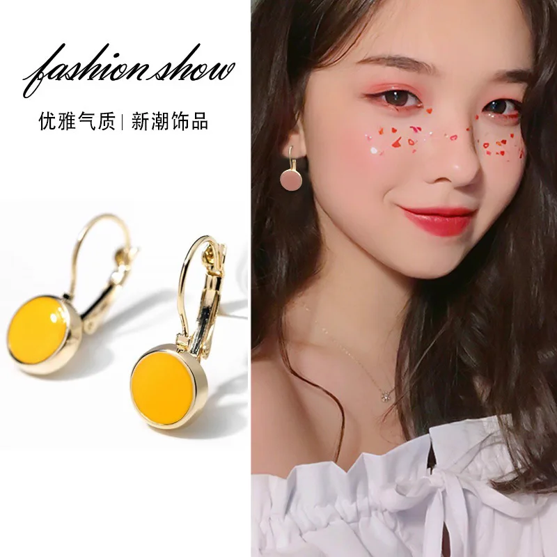 

Одри-цветные Серьги Sen конфеты цветные серьги супер Феи для девочки возраст-снижение пряжки для ушей простой набор маленькая свежая шпильки