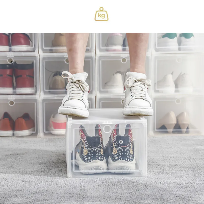 Большой ящик для хранения типа баскетбольная коробка обуви Штабелируемая