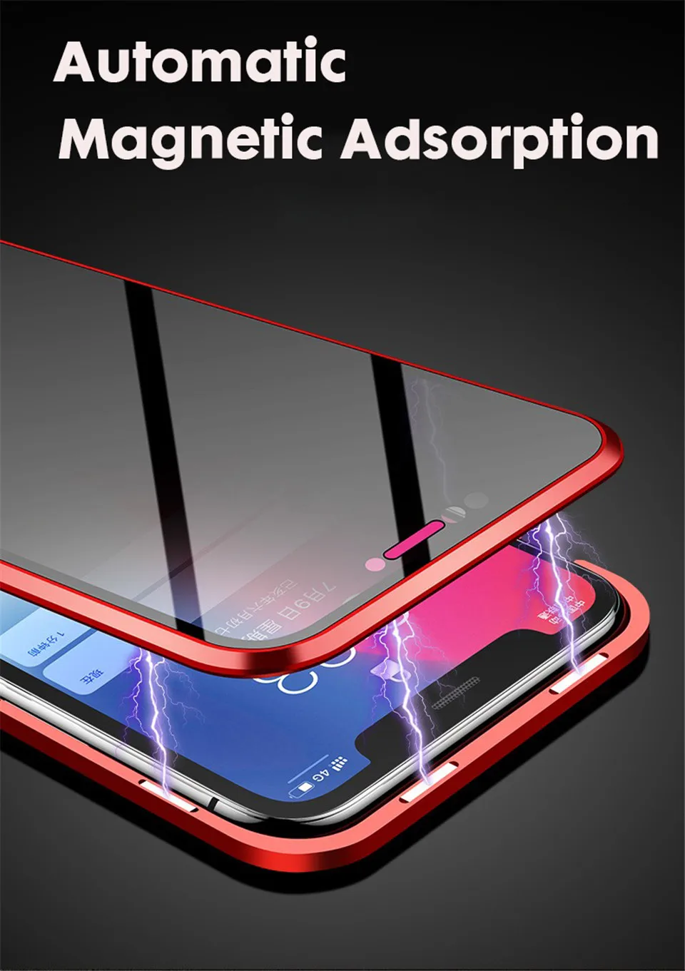 360 магнитный адсорбционный чехол для iPhone XS MAX XR X 7 8 6 6s Plus Передняя Задняя крышка из закаленного стекла полный защитный чехол на для айфон XS MAX X 8 Plus 7 6 6s плюс XR