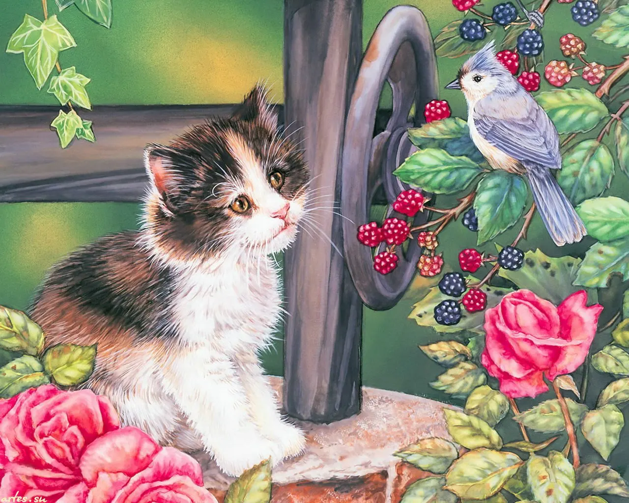 Алмазная картина 5d с котом и животным сделай сам мозаика полностью квадратная