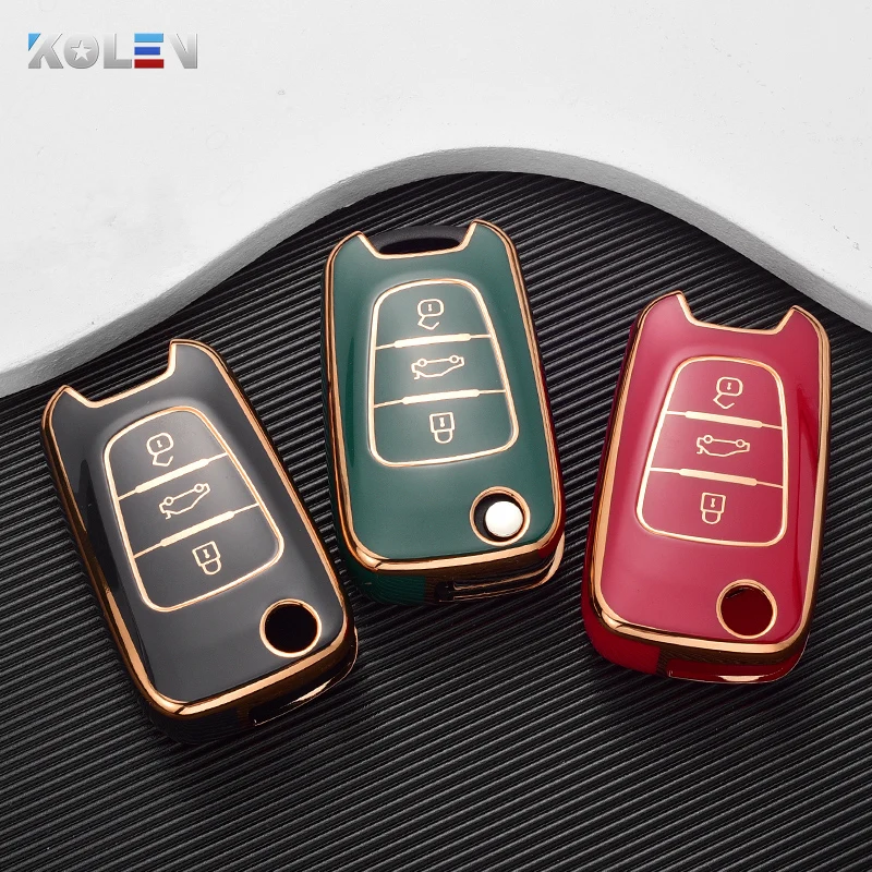 Модный автомобильный флип-чехол из ТПУ для KIA Rio 3 Soul Optima Ceed K2 Cerato Sportage Hyundai Elantra Accent