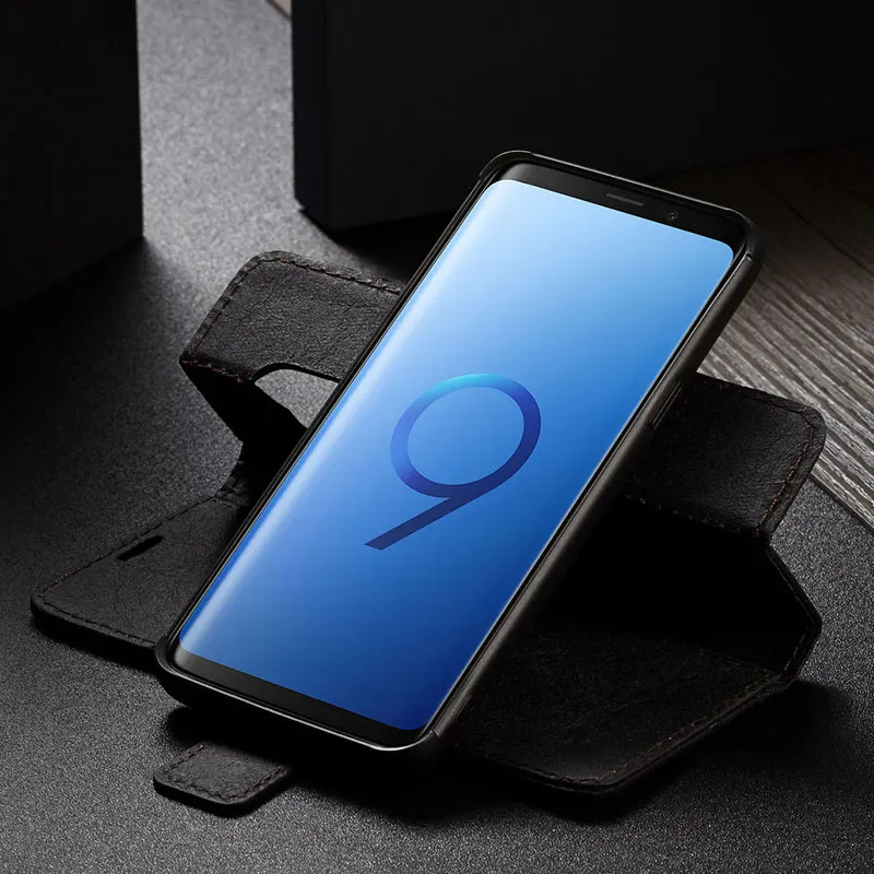 WHATIF чехол для samsung Galaxy S10 S9 S8 Note10 Plus Note 10 9 8 откидная крышка съемная крафт-бумага кожаный бумажник чехол