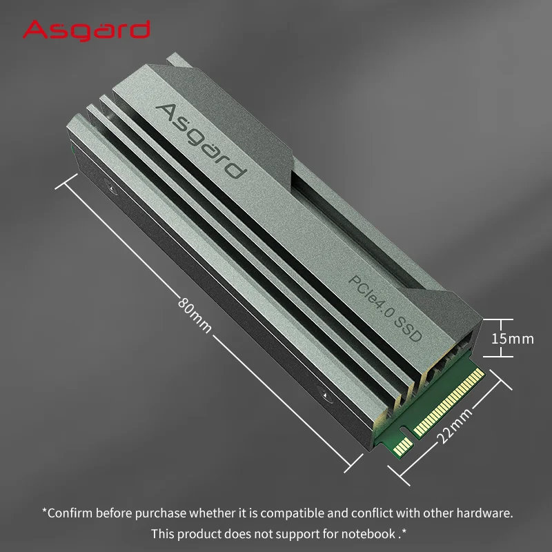 Твердотельный жесткий диск Asgard AN4 GEN4X4 M.2 2280 Pcle 4 0 NVMe 1 ТБ внутренний для настольного