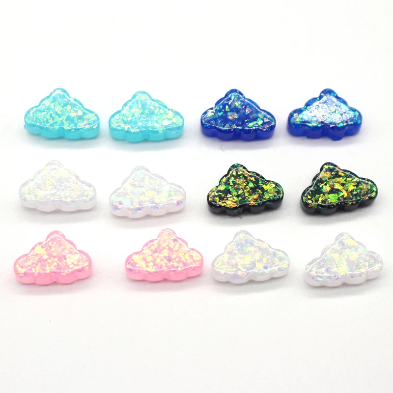 Модные подвески для браслетов с имитацией опала бусины-Коннекторы в форме облака