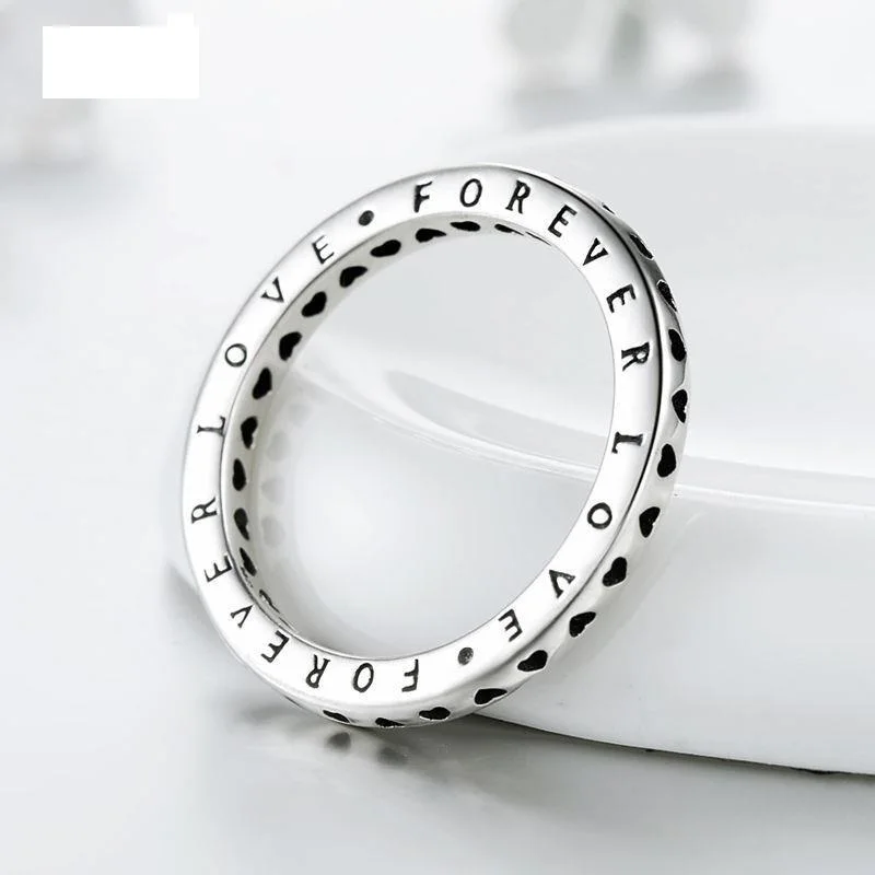 

S925 Sterling silver ring forever love modeling ring Women's ring exquisite jewelry ring