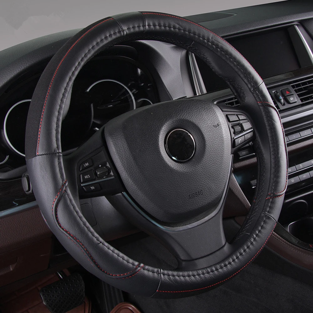 Чехол на руль автомобиля из натуральной кожи 38 см|Чехлы руль| |