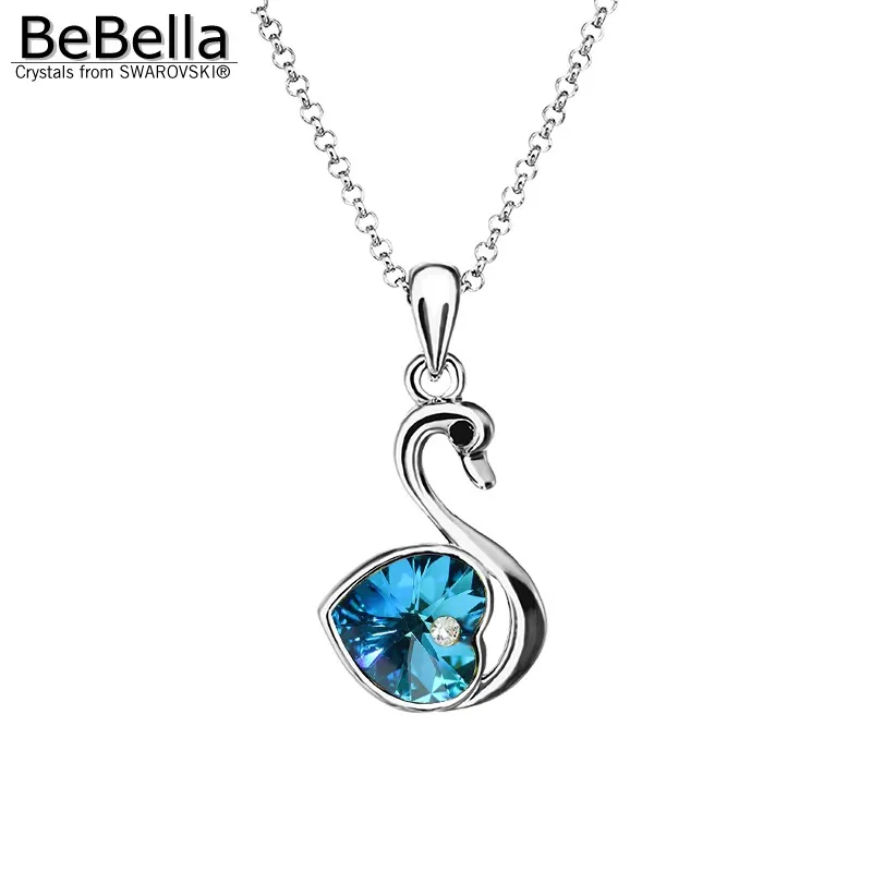 Женское ожерелье с подвеской BeBella украшенное кристаллами Swarovski оригинальное
