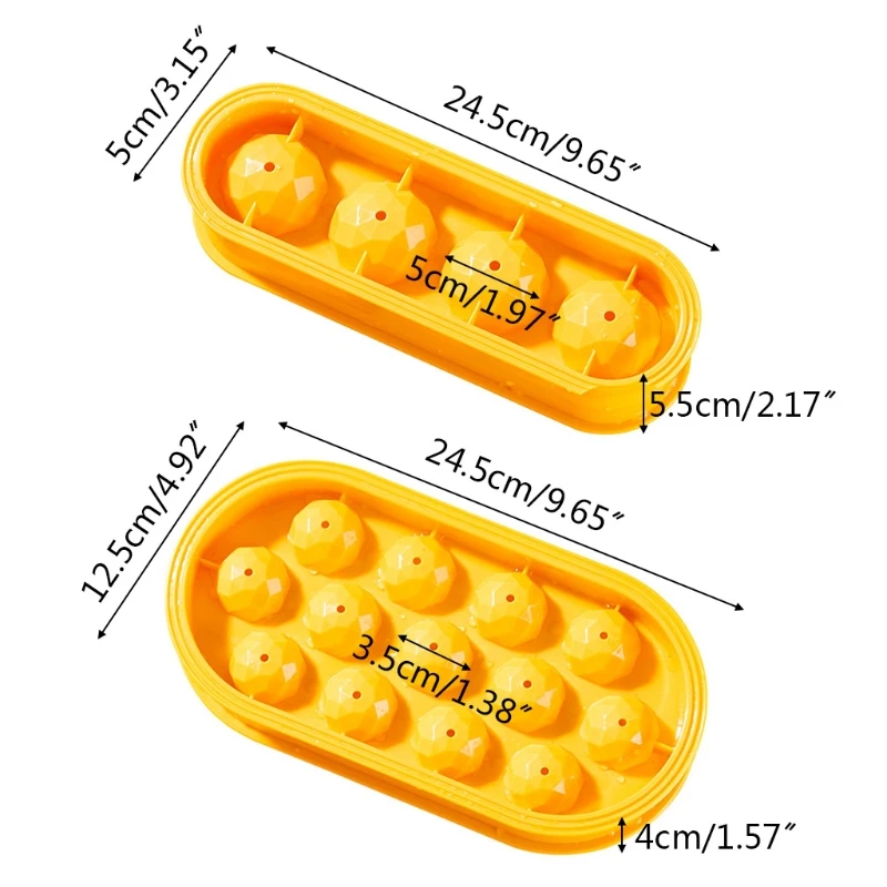 

4/13 Grids Round Sphere Ice Cube Mold Ice Ball Making Tool Reusable Mould Tray for Whiskey Cocktails Party Bar Accessories