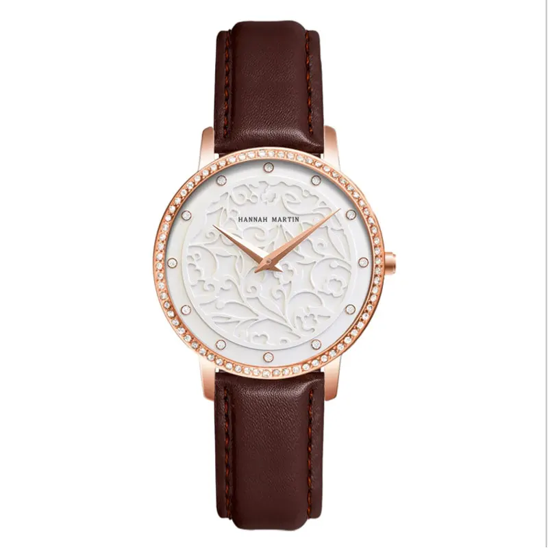 

Luxury Carved Women Watches Waterproof Quartz Watch Stainless Steel Strap Elegant Dress Rose Gold Bracelet Relogio Feminino