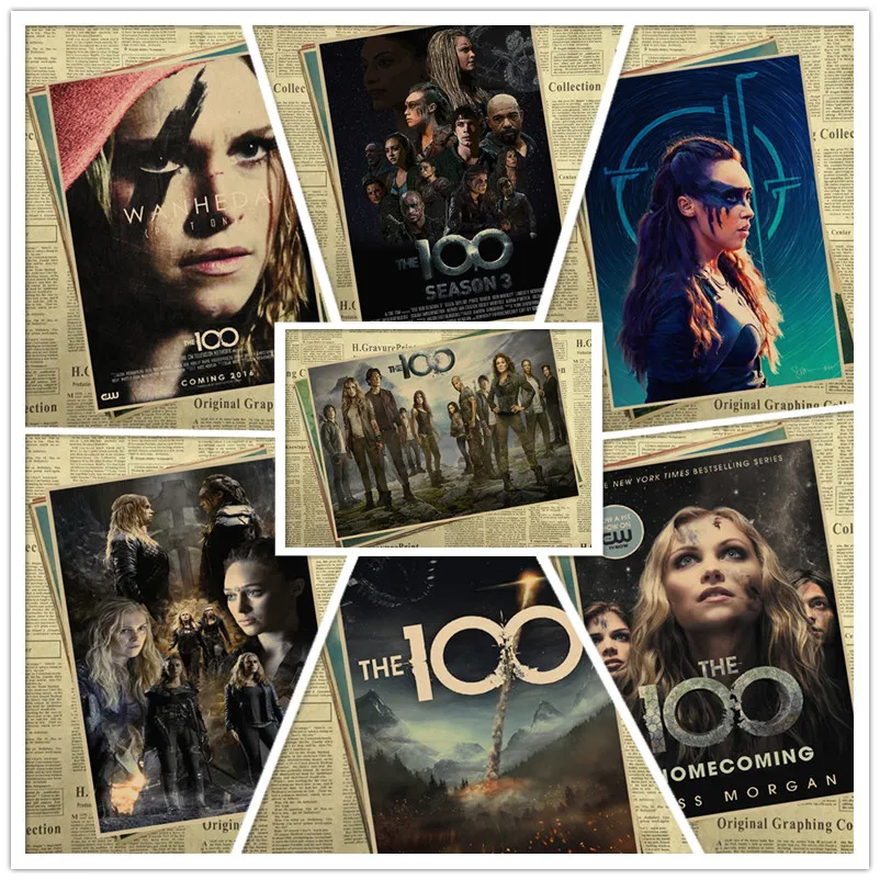 Классический ТВ играть 100 постер фильма комплект крафт Бумага кафе бар ретро