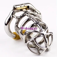 new male chastity device stainless steel large chastity cage penis lock chastity penis ring chastity belt men