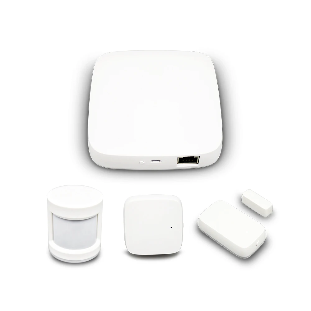 Tuya Zigbee концентратор умный дом PIR датчик двери датчик температуры и влажности Датчик домашней автоматизации сцена охранной сигнализации комплект