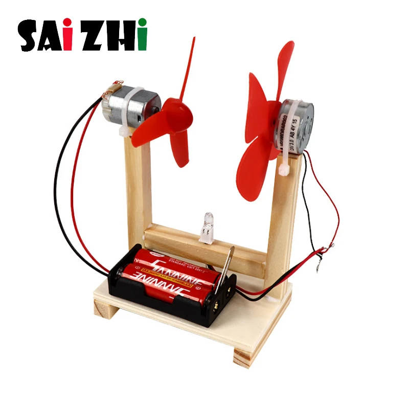 Saizhi DIY Творческий модель ветряной турбины Наборы малыш науки Эксперименты