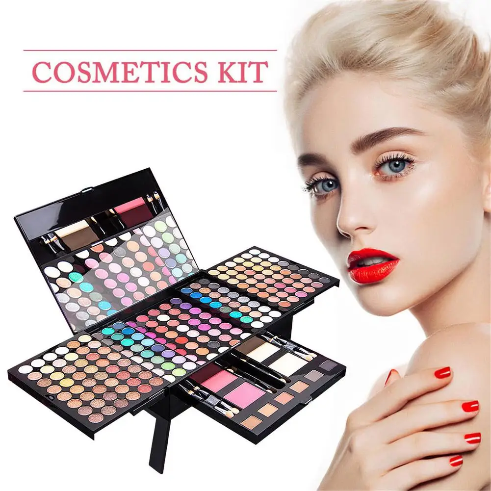 

194 Color Makeup Set Matte Eyeshadow Set Glitter Blush Foundation Earth Color Shimmer Eye Shadow Power Set Cosmetic Tool Makeup