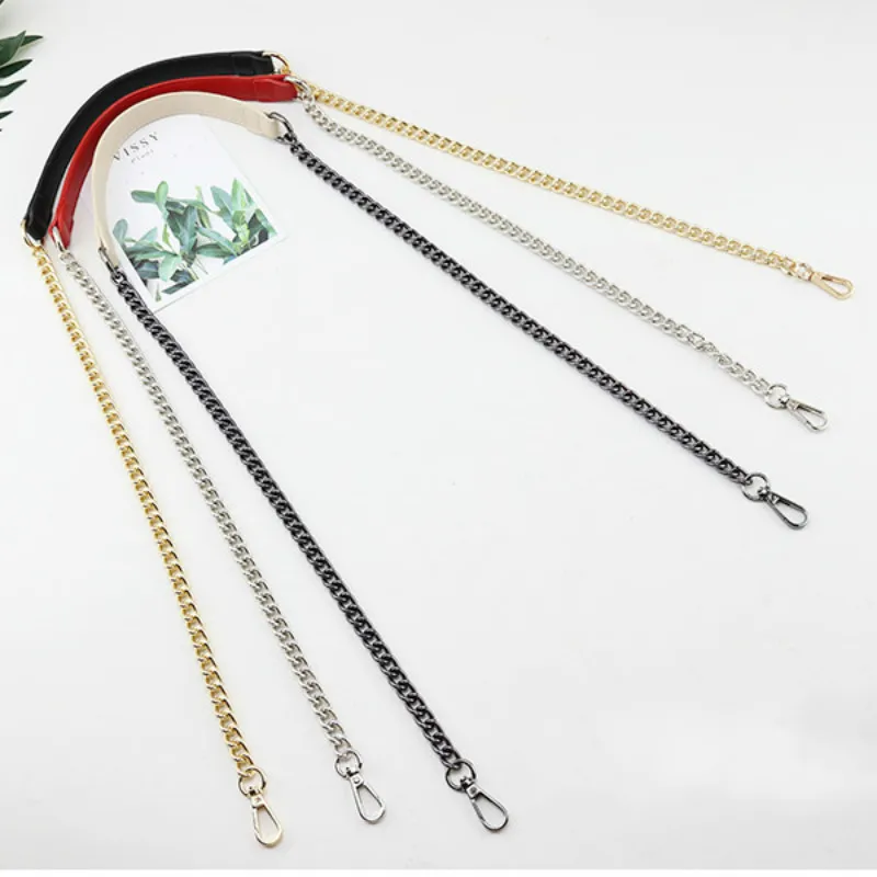 

Women's bag accessories shoulder belt leather chain decompression belt one shoulder oblique across plus chain bag strap belt