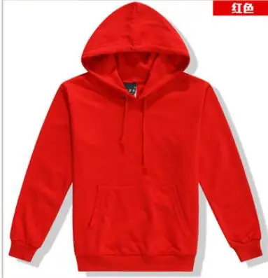 red Школьная Толстовка в стиле панк для студентов хлопковые однотонные толстовки с капюшоном и логотипом для детей 4-14 лет спортивный джемпер с карманами - Цвет: red