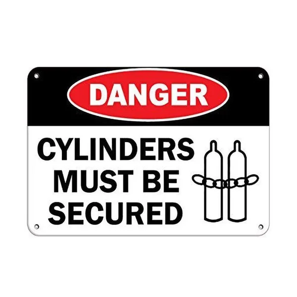 

Danger Cylinders Must Be Secured Flammable Tin Sign art wall decoration,vintage aluminum retro metal sign,iron painting