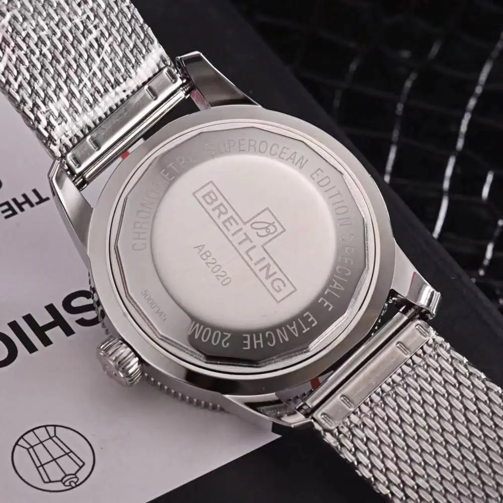 

1884 Chronomat Luxury Brand Mechanical Wristwatch Mens Watches Quartz Watch with Stainless Steel Strap relojes hombre automatic