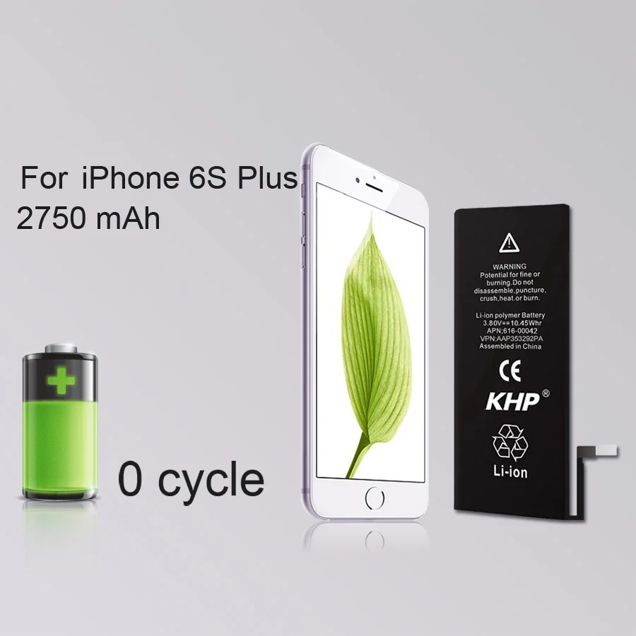 Новинка 2019 100% оригинал KHP батарея для телефона iPhone 6S плюс емкость 2750 мАч ремонтные