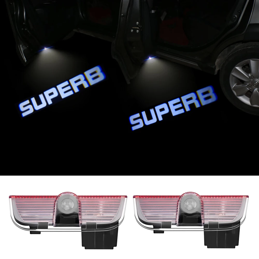 2 шт./лот 12 В светодиодная подсветка Автомобильная дверная фара для Superb Combi 2009 2018