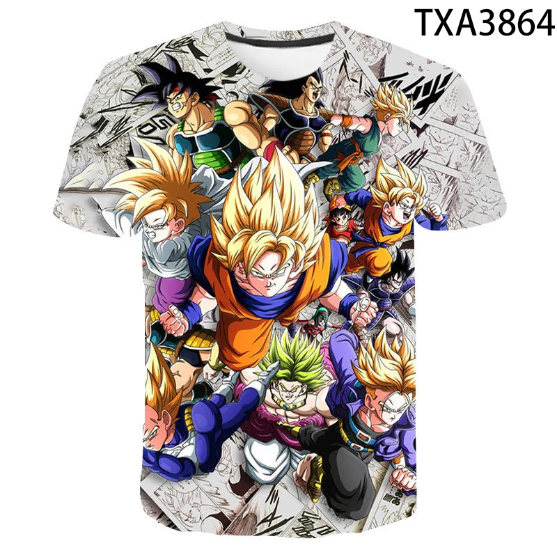 

Футболка для мальчиков и девочек, Повседневная модная уличная рубашка с 3D рисунком аниме дракона, крутые топы для мужчин, женщин и детей