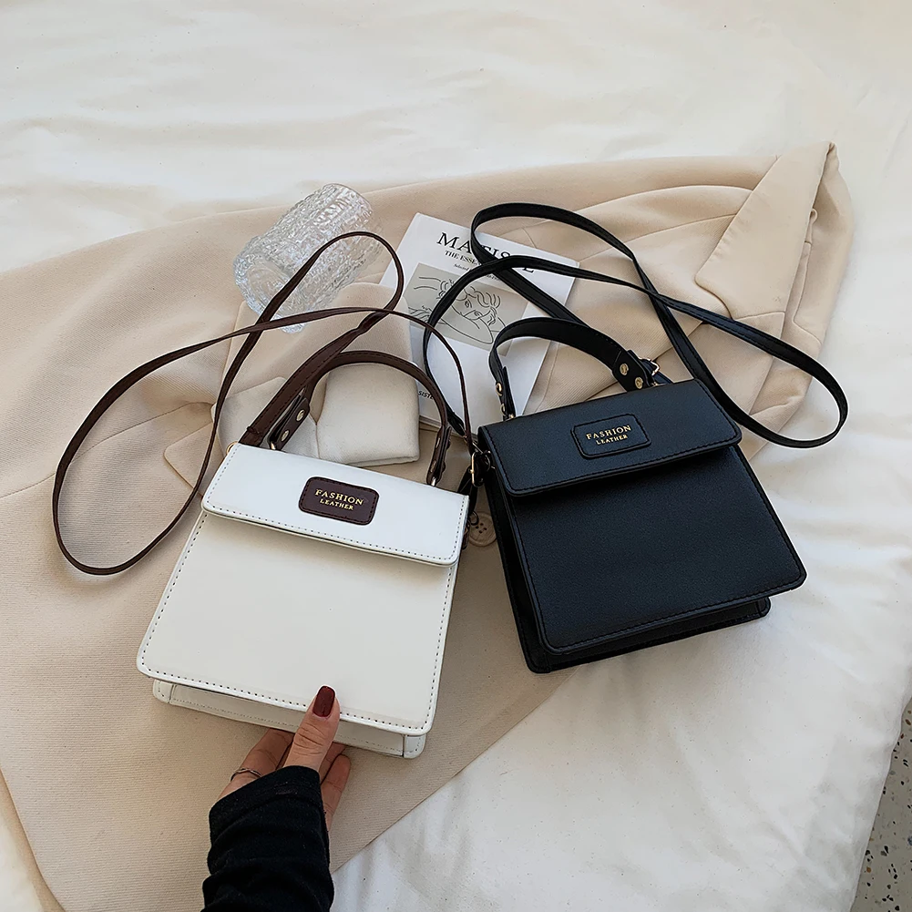 

Women Fashion PU Leather Shoulder Bag Female Casual Mini Crossbody Bags for Teenager Girls Casual All-match Flap Top-handle Bags