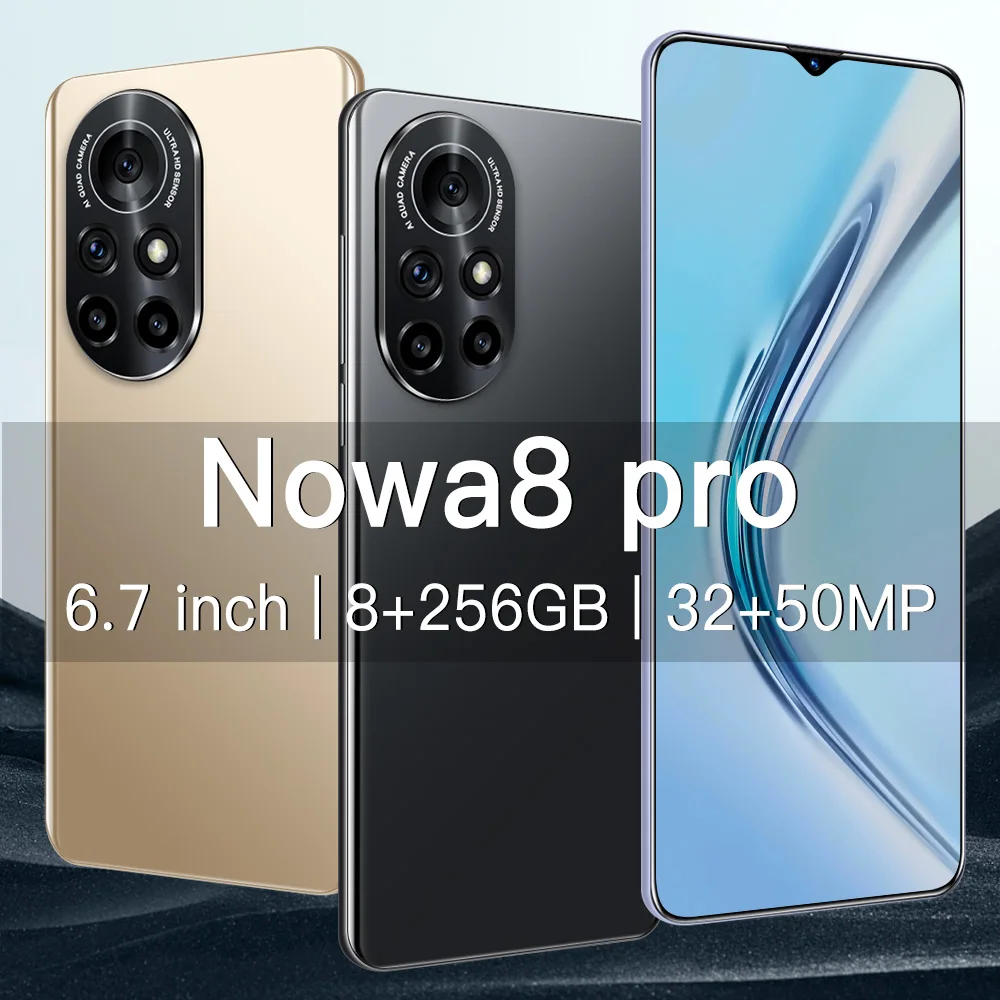 

2021 Nowa8 Pro 8GB+256GB 6.7 Inch Fingerprint Face Unlock 6800MAH Dual SIM+SD 5G Smart Phones 32+50MP MTK6889 Andriod Cell Phone